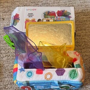 VPOJOY Baby Tissue Box Toy with Mirror